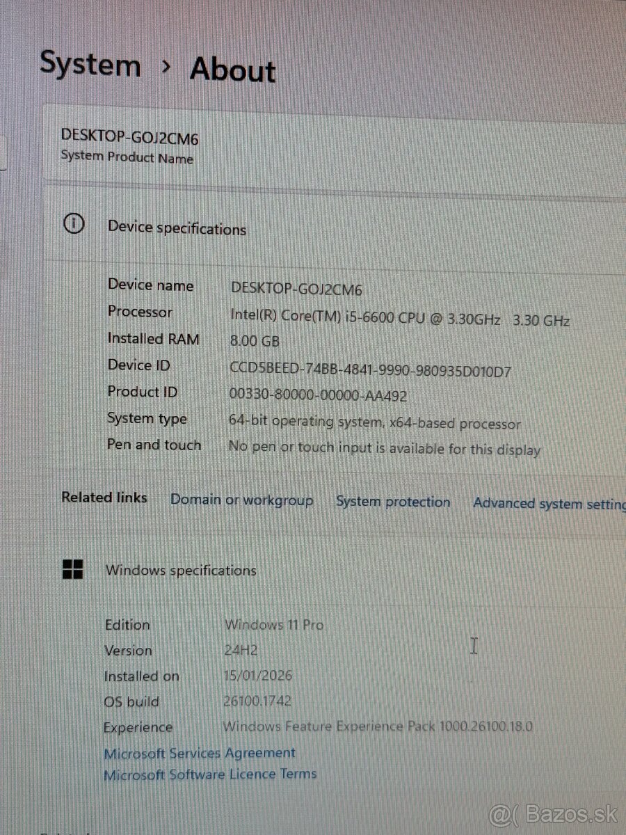 PC - INTEL i5, 8GB RAM, 500GB SSD, AMD R9 290 4GB - 7