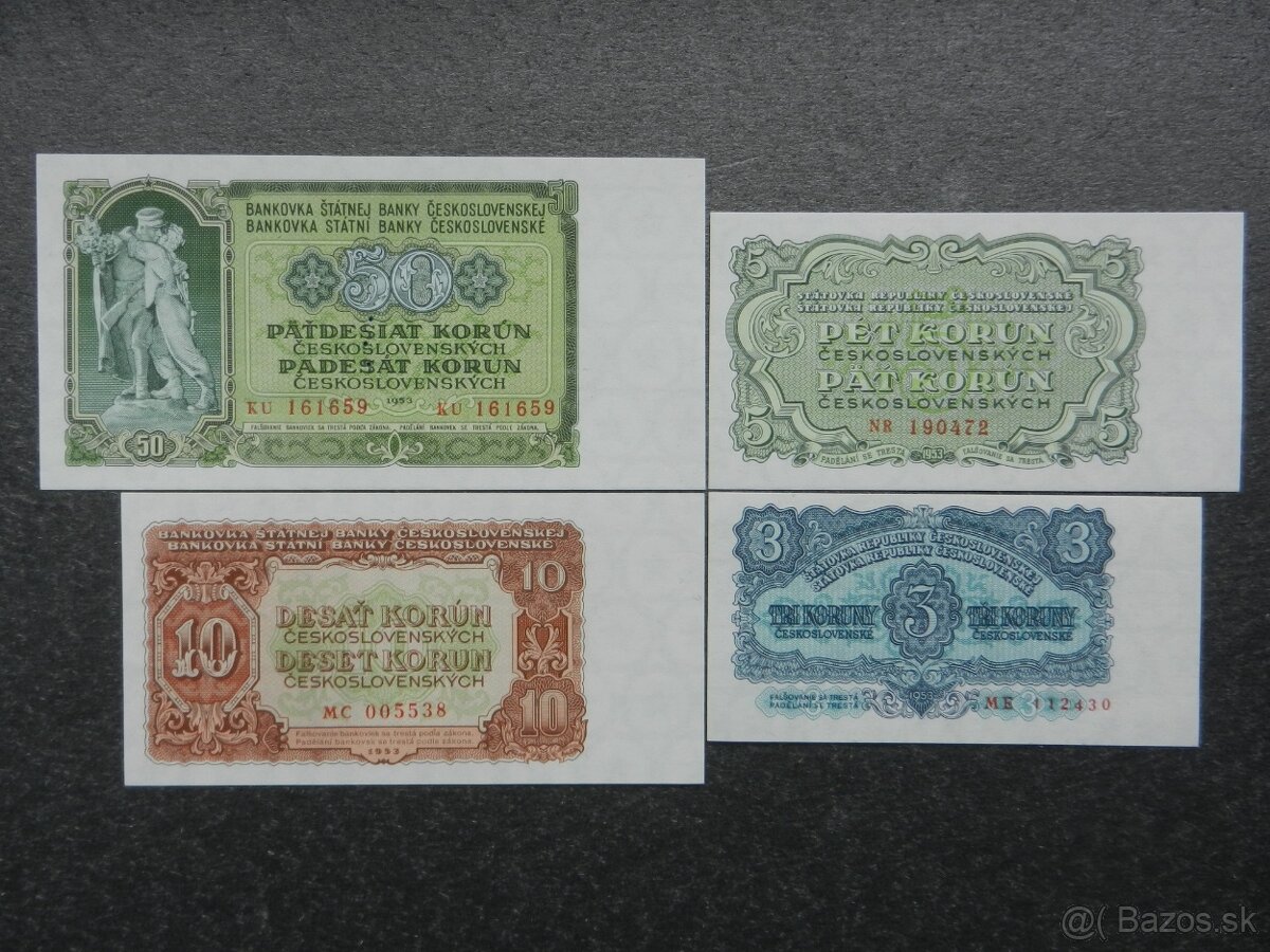 Československé UNC bankovky a iné - 7