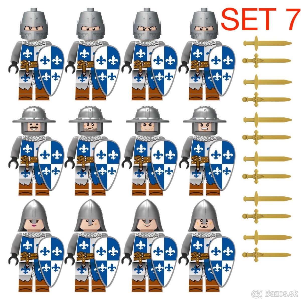 Figúrky Rytieri 4 - typ lego, nové, nehrané - 7