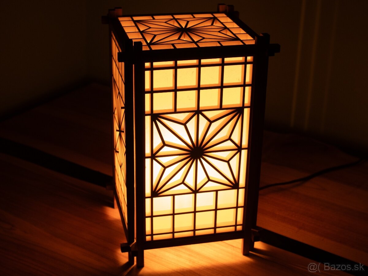 Handmade Kumiko lampa – ručne vyrobená lampa - 7