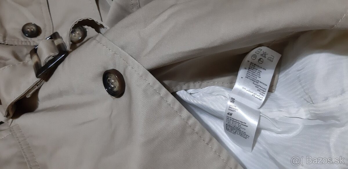 Prechodný krémový kabát H&M 36 - 7