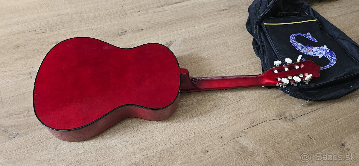 gitara - veľkosť 1/2 - pre 9-11 rokov + puzdro + stojan - 7