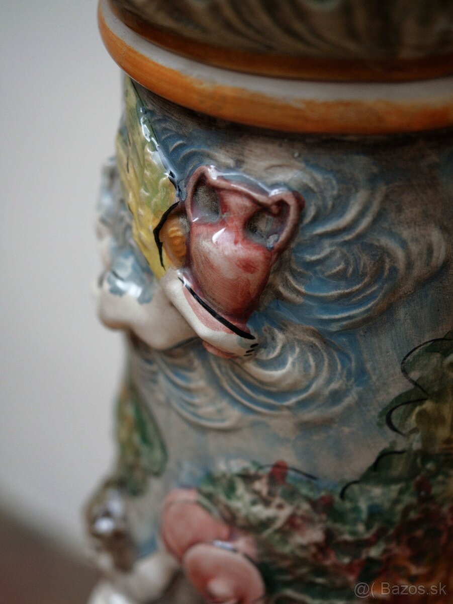 Porcelánový stĺp / podstavec, Capodimonte, Taliansko - 7