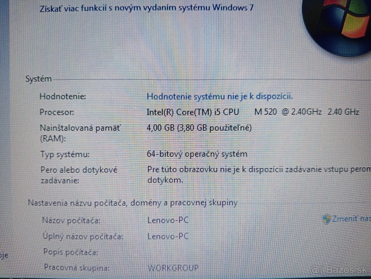 predám Lenovo Thinkpad t410 / Intel core i5 / 4gb ram - 7