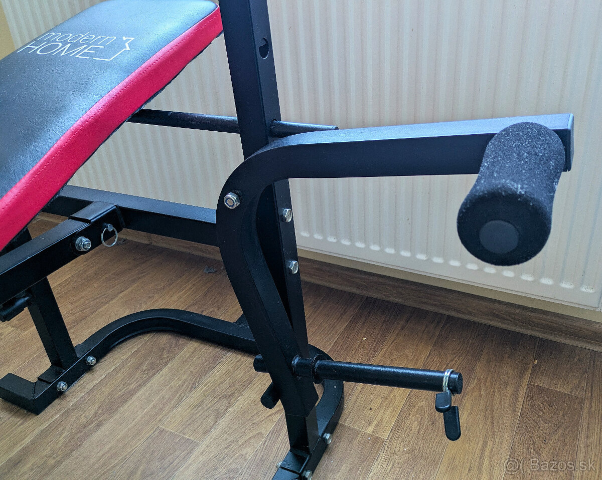 Multifunkčná, nastaviteľná lavica ModernHOME, tyče a kotúče - 7