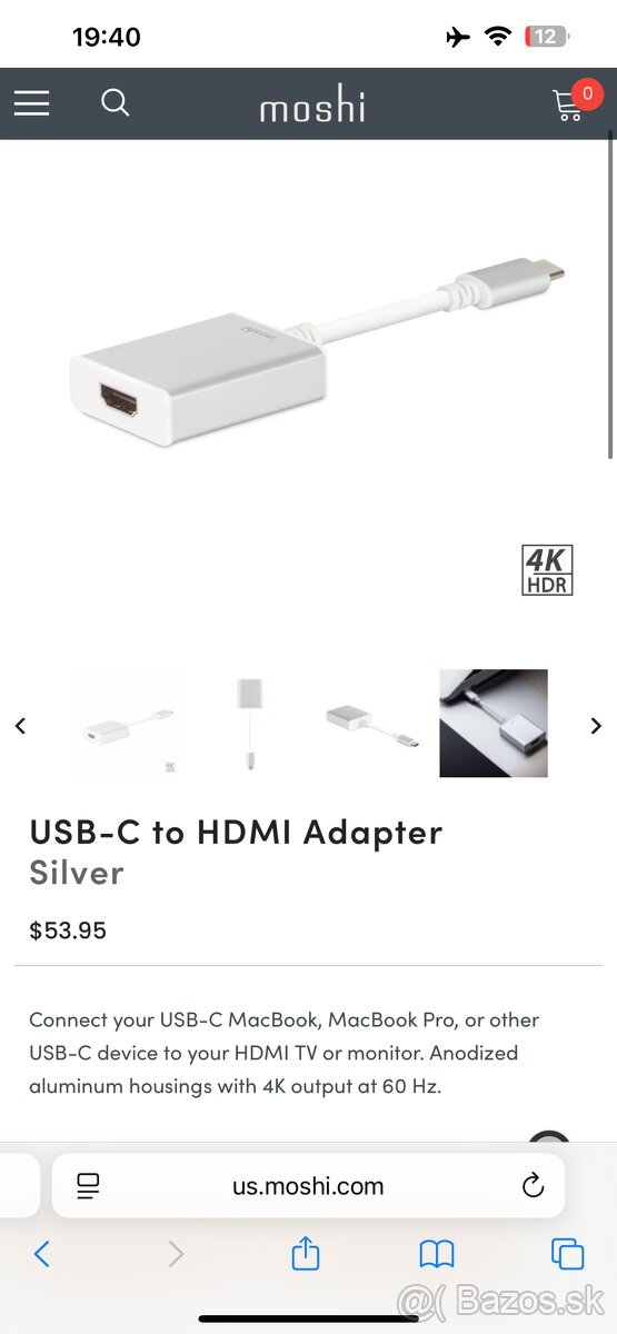 Adaptér usc to hdmi pre MacBook air Apple $54 nový - 7