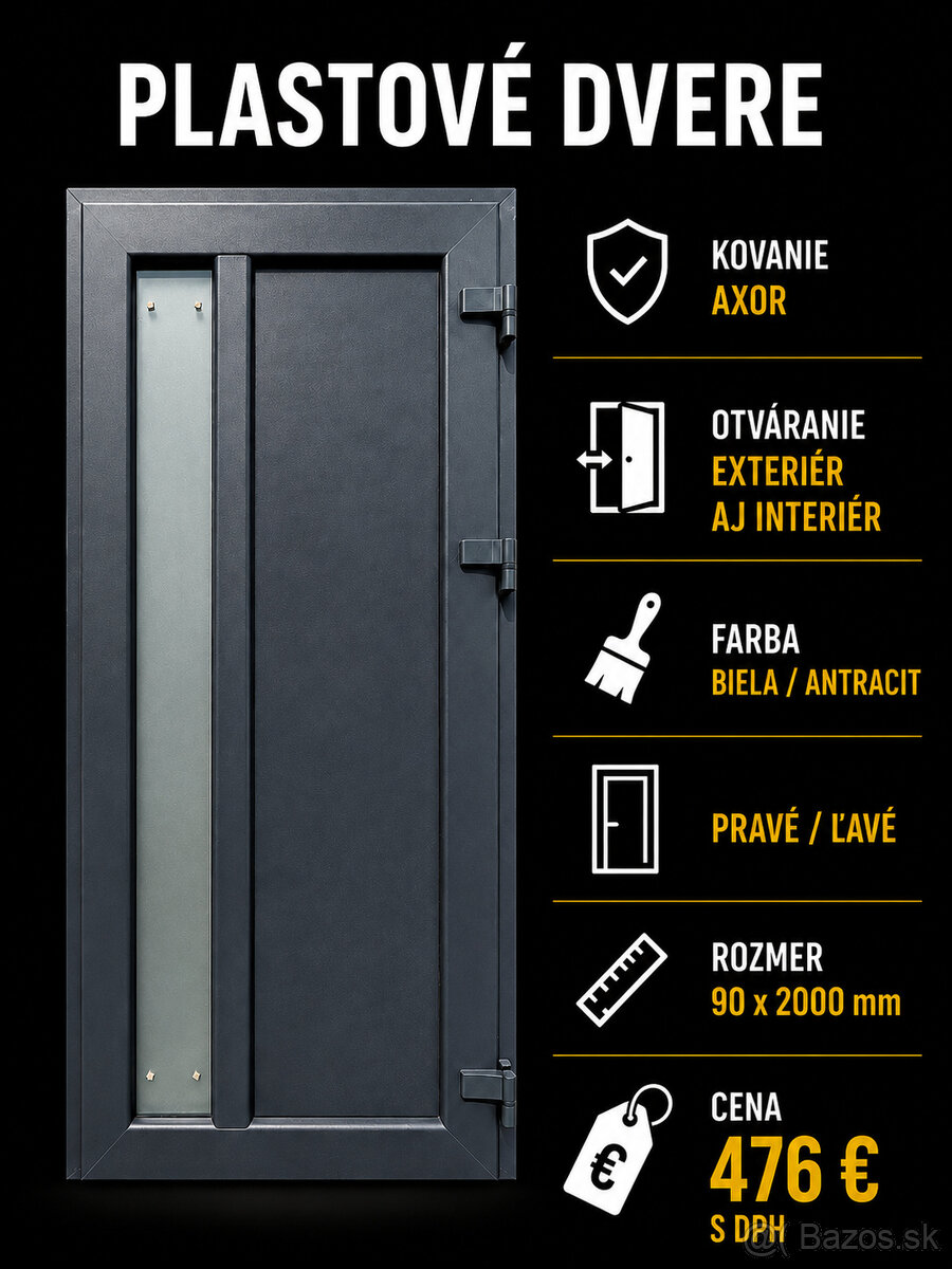 Vchodové plastové dvere 900/2000 - 7