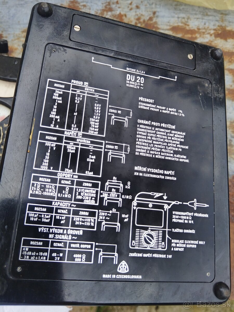 Meracie prístroje, Ohm meter, Voltmeter RLC 10, DU 20 - 7