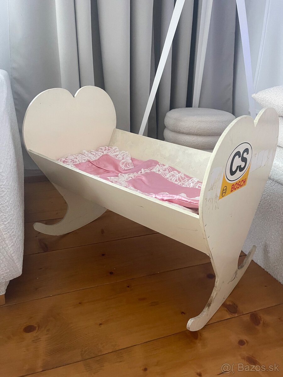 Retro kolíska + 2 bábiky - 7