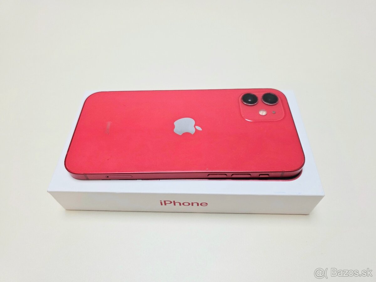 APPLE IPHONE 12 128GB RED,BATERKA 100% - 7