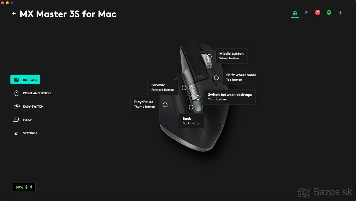 Logitech MX Master 3S For Mac Space Grey - 7