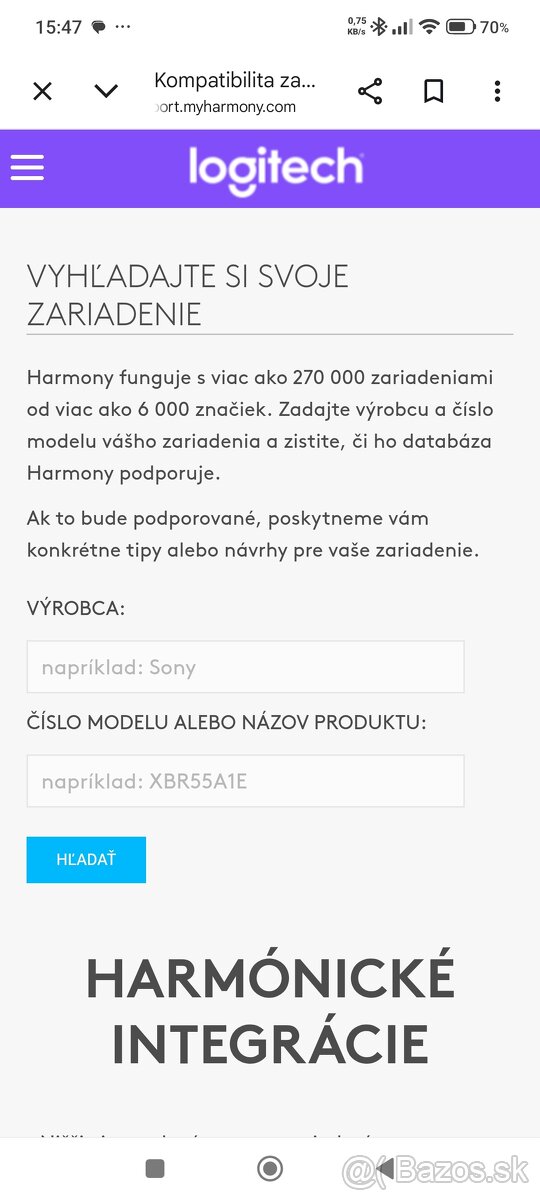 Predám programovateľné DO Logitech Harmony 600 - 7