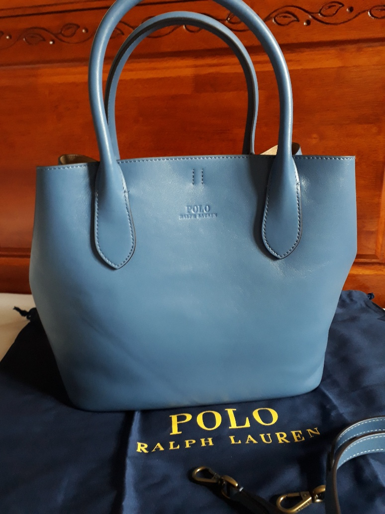 modrá kabelka polo ralph lauren - 7
