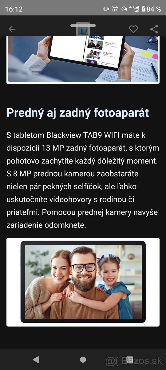 Predám takmer nový tablet Blackview 11 "blue - 7