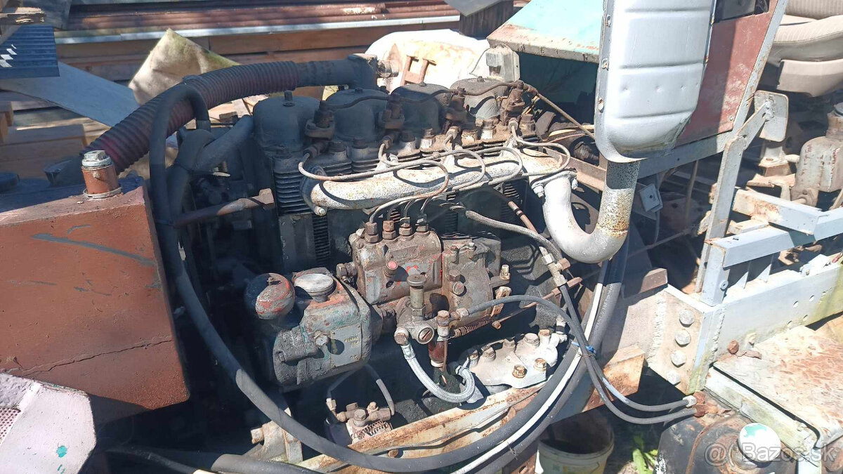 Traktor - Domáca výroba - Motor Slavia a vlečka - 7