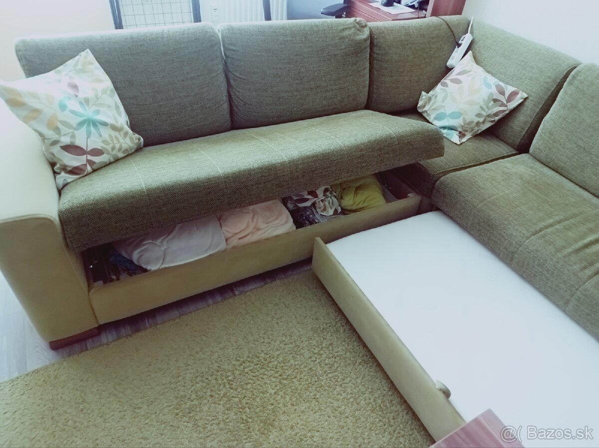 Predám rohový sedacia súprava, rohový gauč. - 7