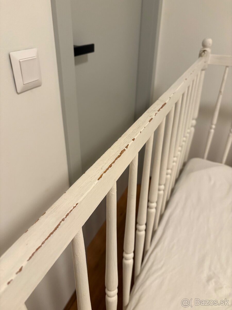 Detska drevena retro postielka - 7