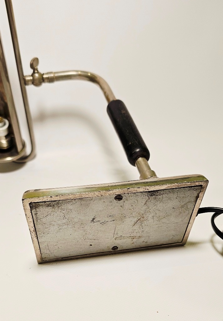 art deco chrómová stolná lampa - 7