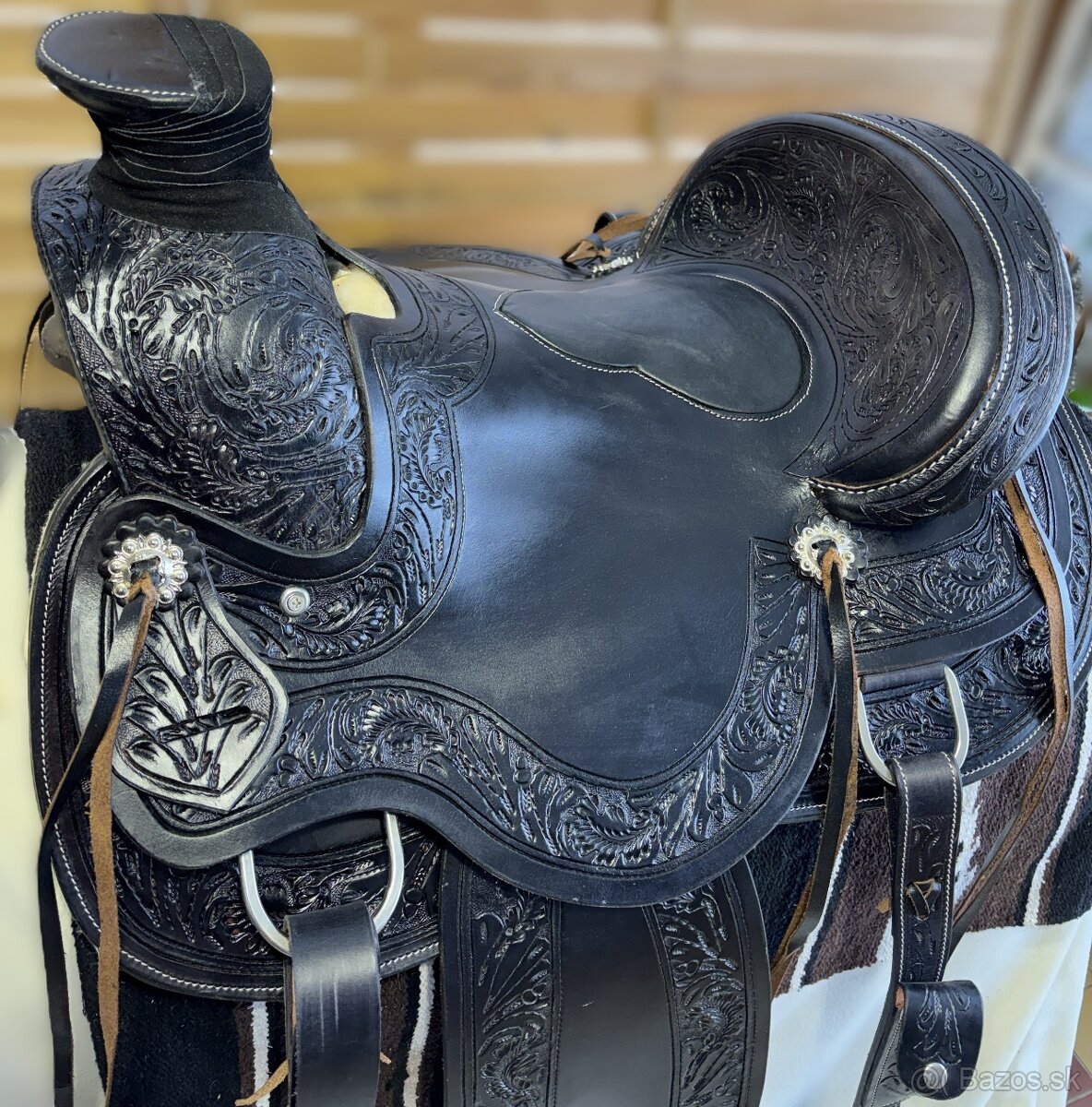 Westernový sedlový komplet 2) černý WADE - 7