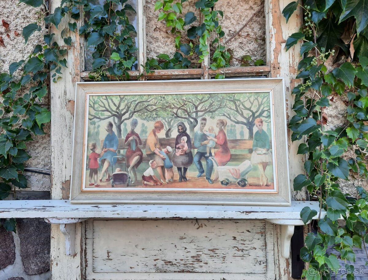 Retro obraz Na jarnom slnku, makramé... - 7