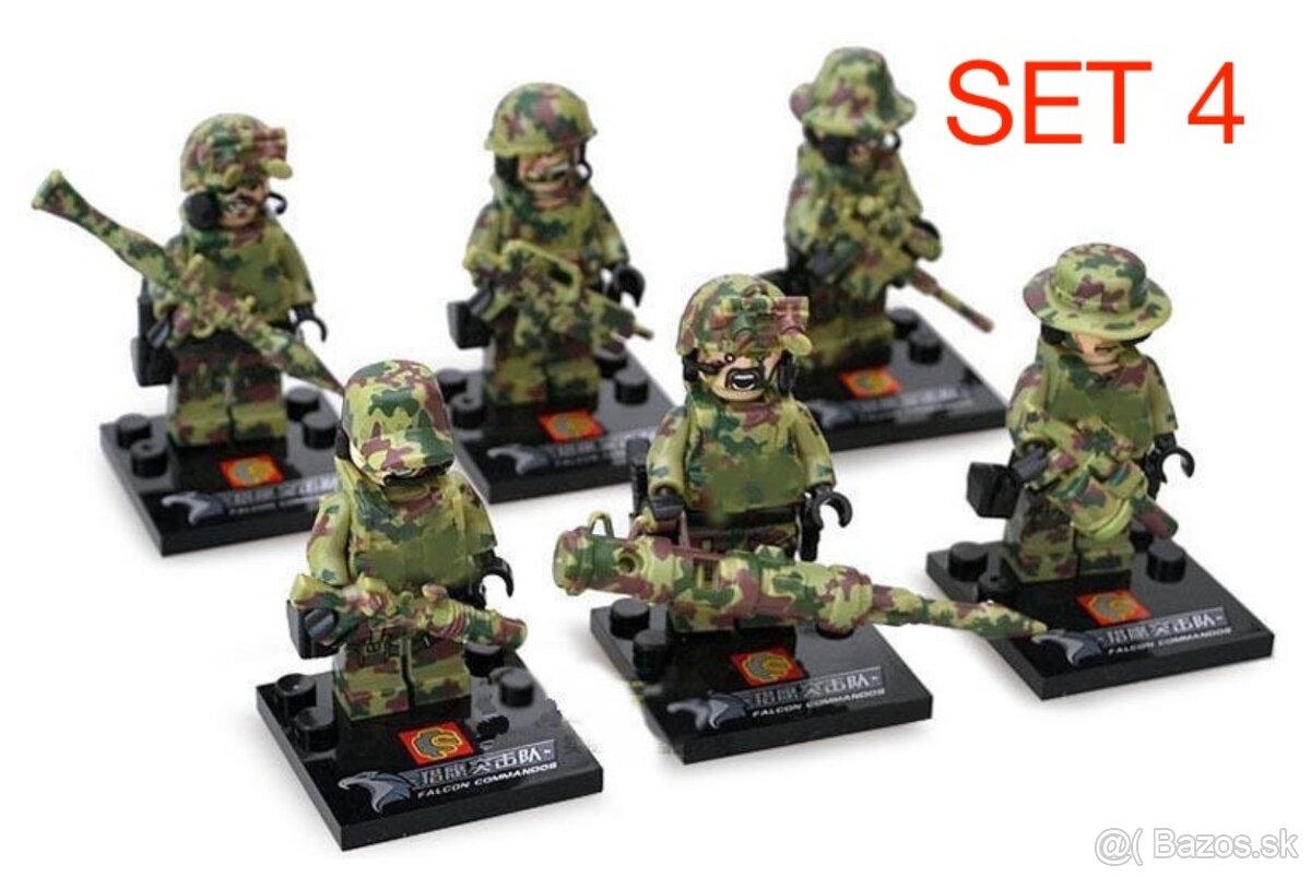 Rôzne sety vojakov 2 + doplnky - typ lego - 7
