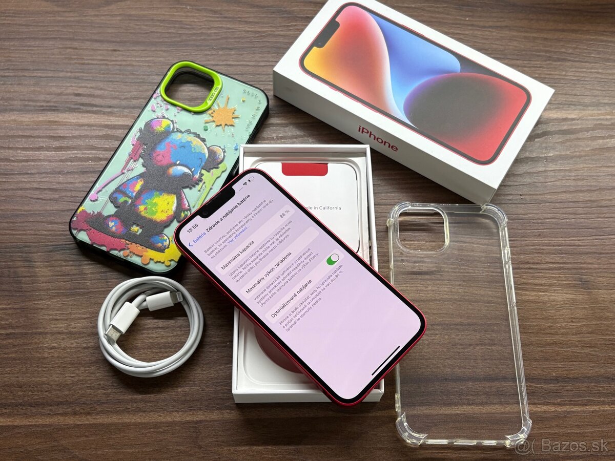 Apple iPhone 14 128GB Red- tip top stav - 7