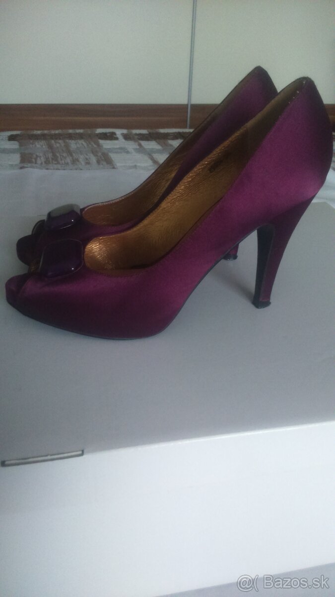 2x látkové lodičky č. 39, 38 a kožené č. 39 - 7