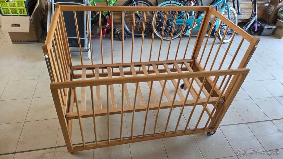 Detská drevená postieľka - 7