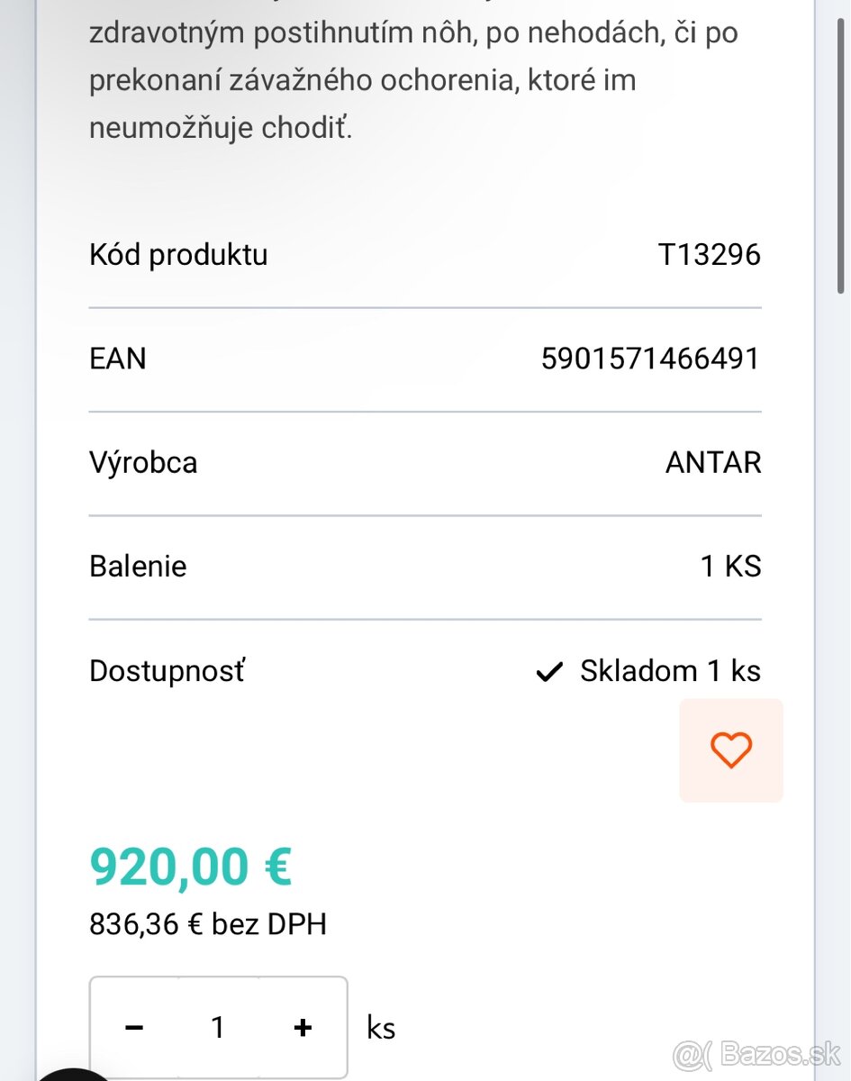 Elektrický invalidný vozík ANTAR - 7