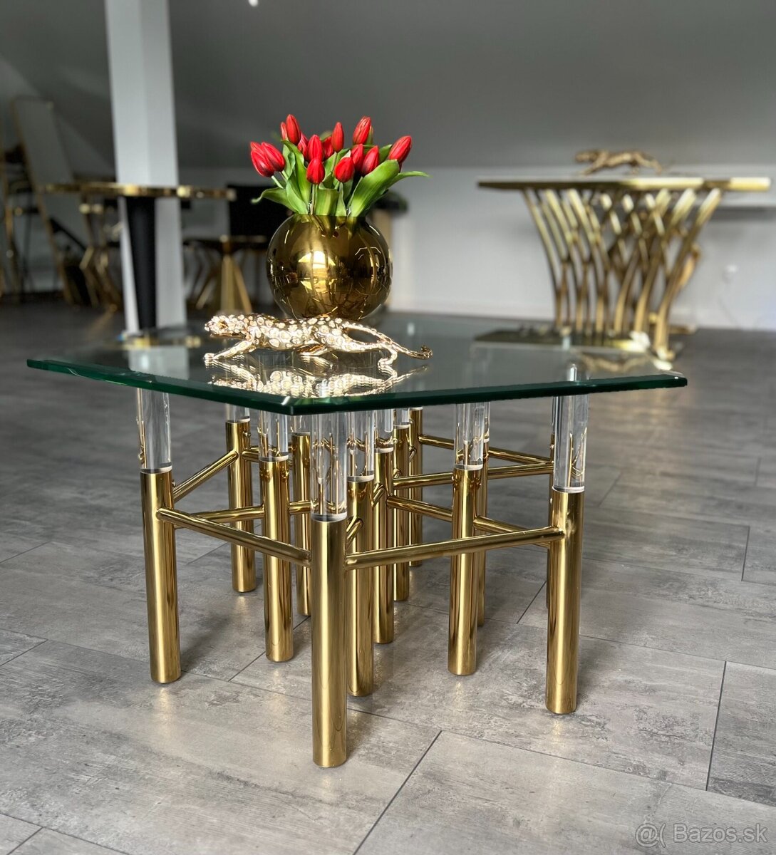 Konzola/komoda Amaretto Premium Glamour Gold - 7