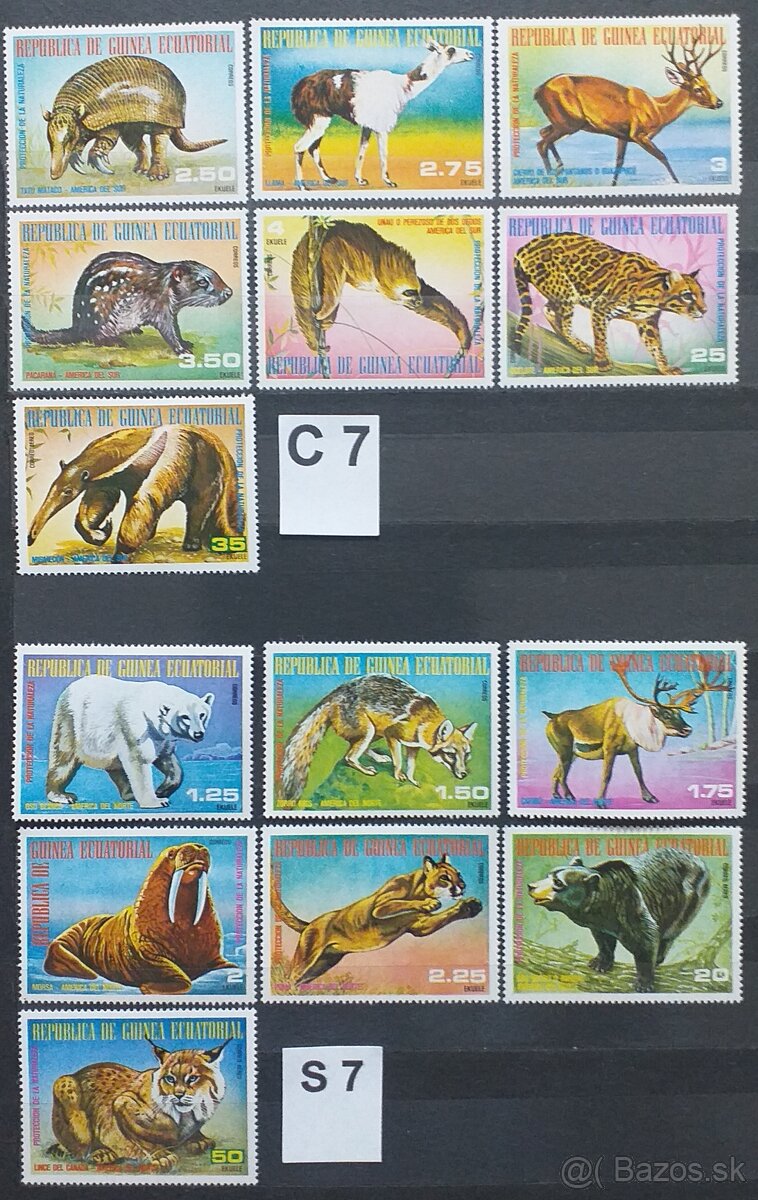 Filatelia-Poštové známky na predaj 4 zvieratá čisté - 7