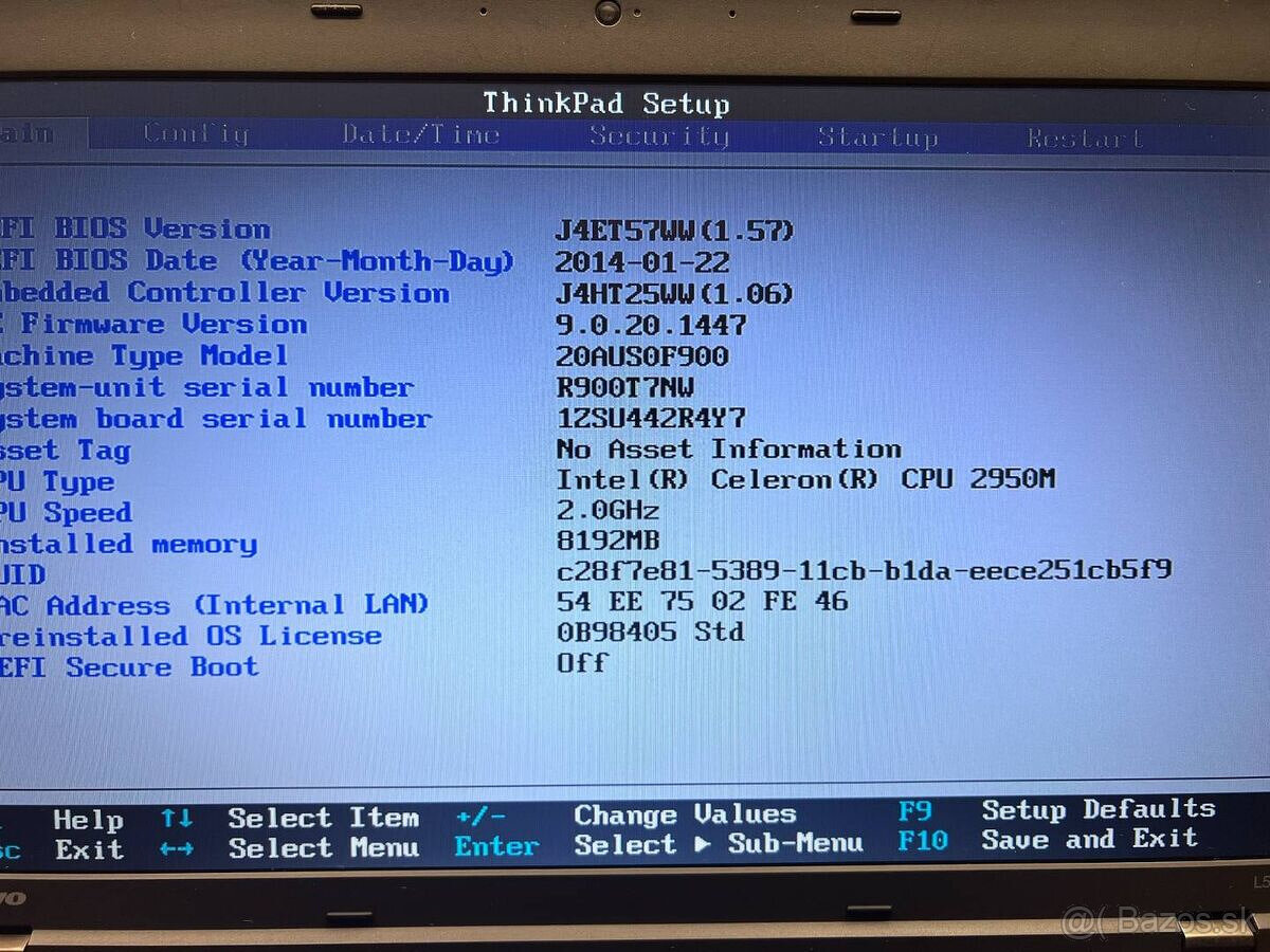 Predám funkčnú matičnú dosku do notebooku LENOVO L540 - 7