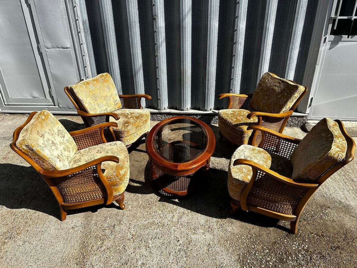 Starožitné ratanové kresla / sedenie - 7