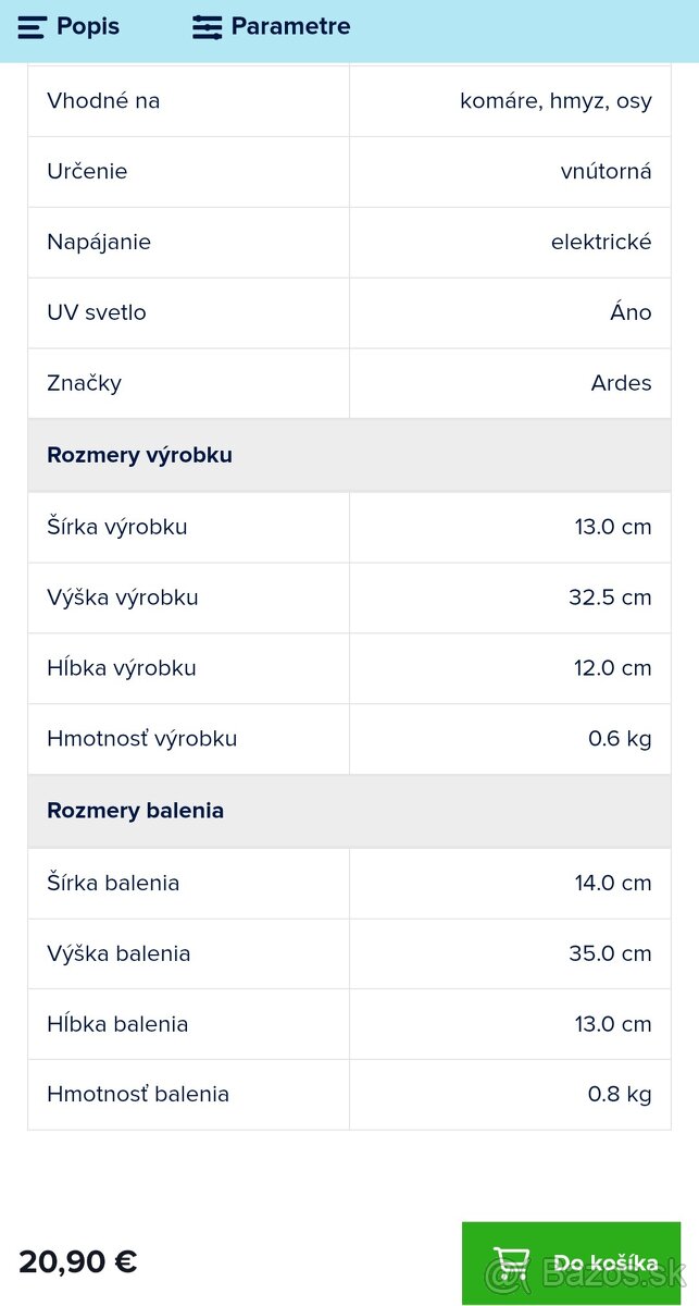 LAPAČ HMYZU ARDES - KOMÁRE , MUCHY - 7