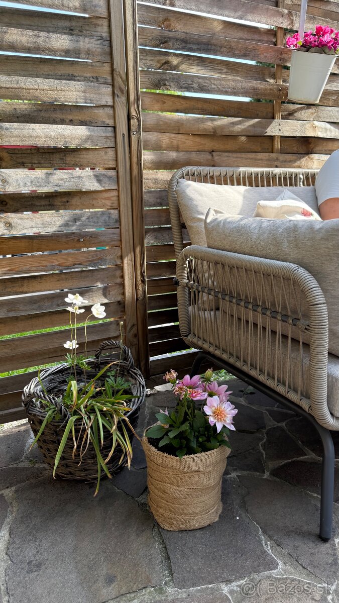 Ratanová sedačka James s kreslami - 7