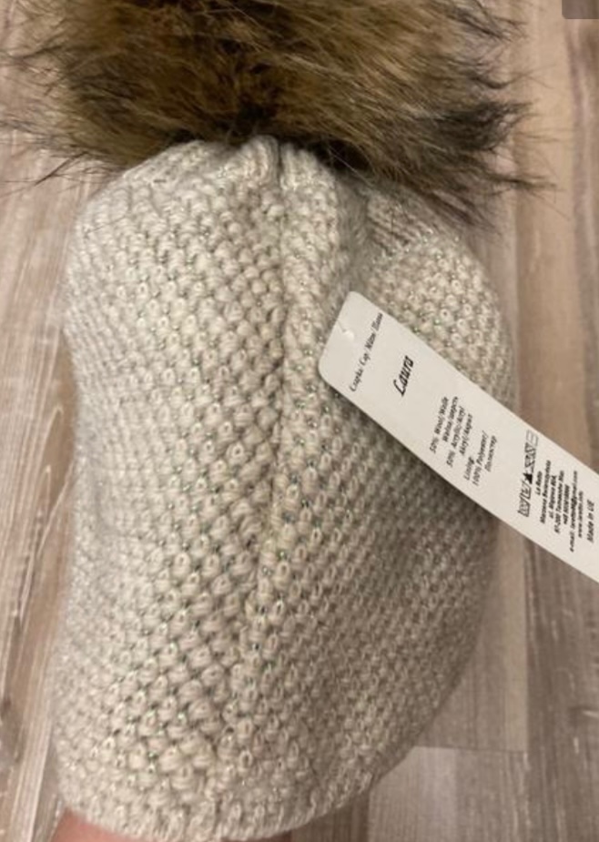 Dámska Teplá zimná čiapka s brmbolcom/Nová - 7