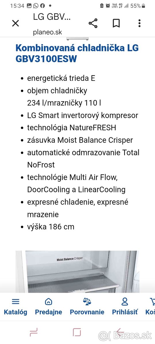 LG chladnička s mrazničkou NOVA V ZARUKE - 7
