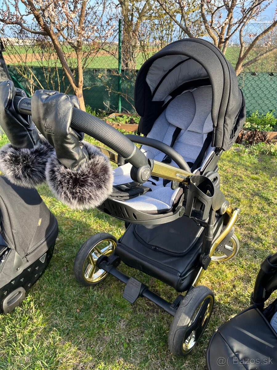 Kočík JUNAMA Exclusive + zadarmo koženný fusak s rukavicami - 7