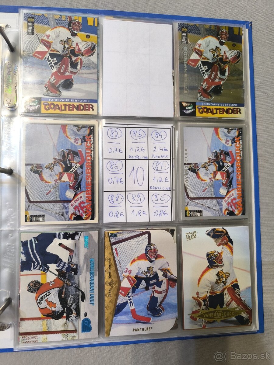 Hokejové kartičky - John Vanbiesbrouck 1 - 7