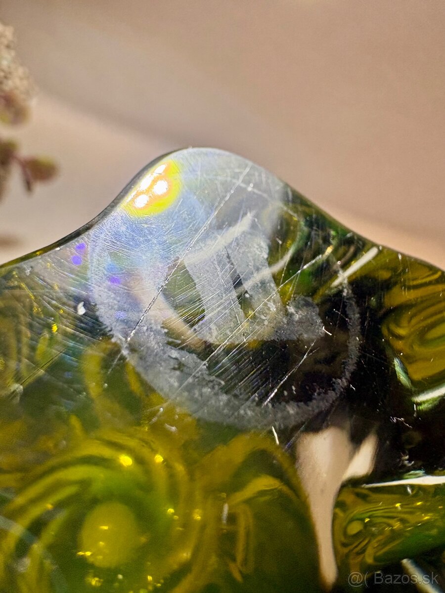 Vaza hutné sklo Chribska - 7