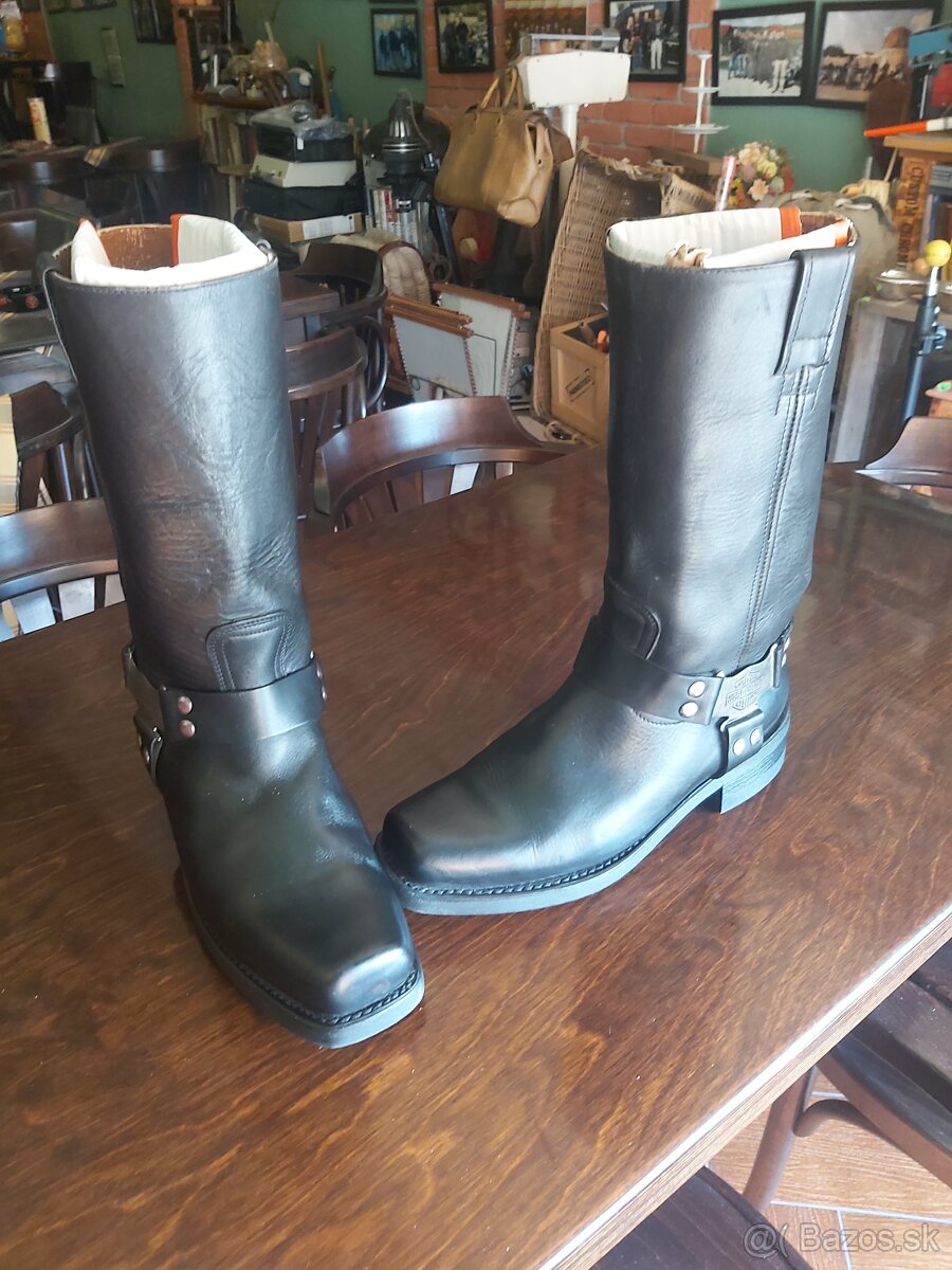 Čižmy Harley Davidson č.46, vysoké,koženné - 7