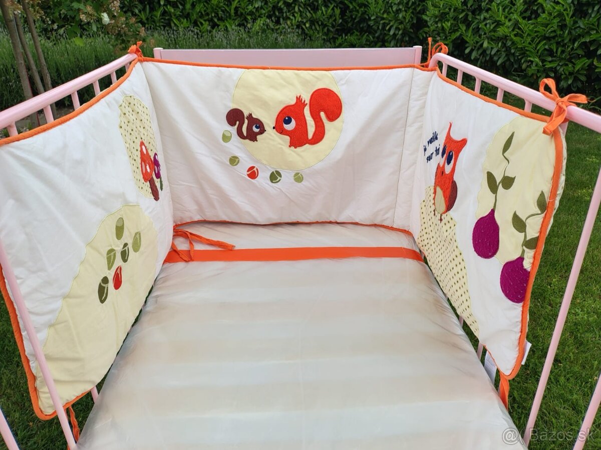 Retro detska postieľka ružová - 7