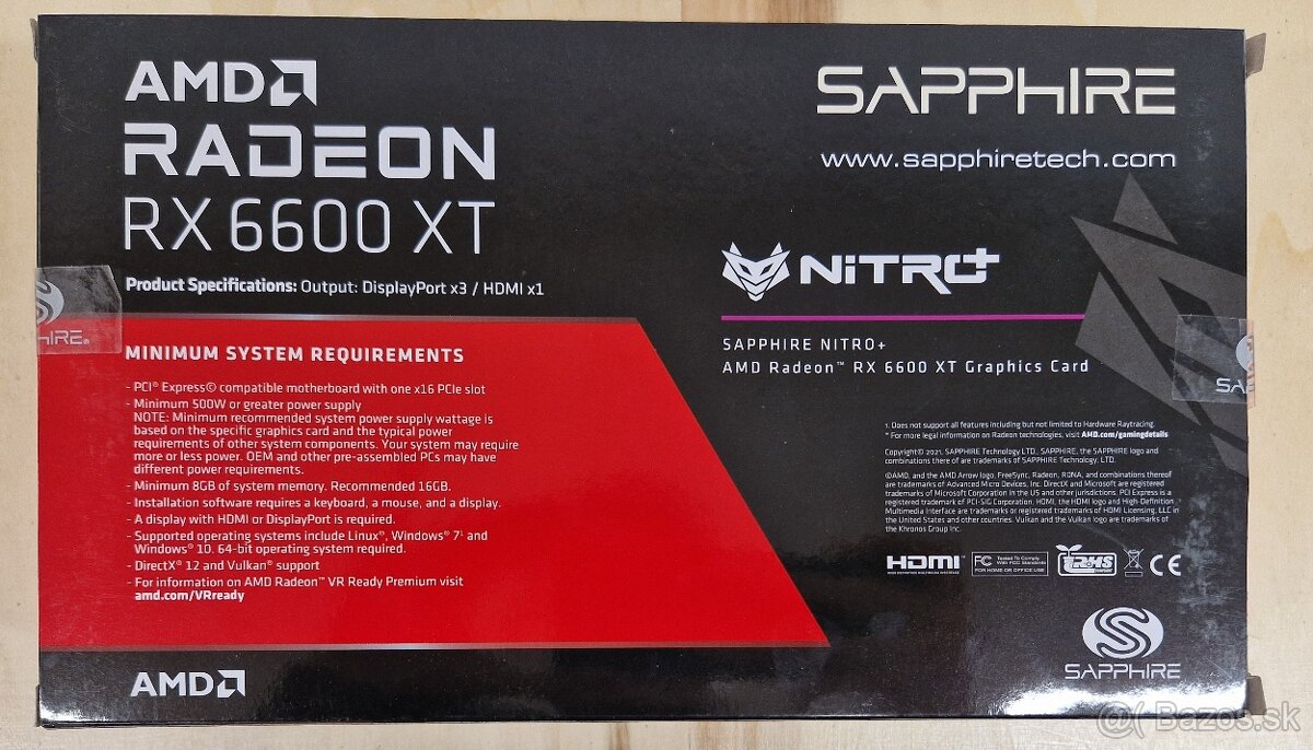 AMD Radeon RX 6600 XT Sapphire Nitro + - 7