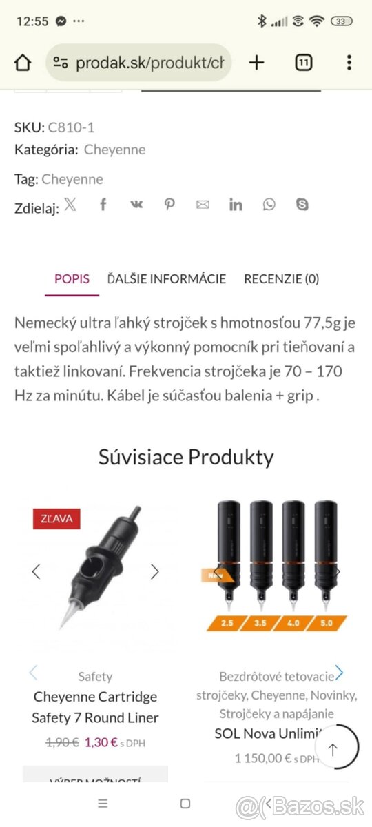 Tetovací strojček Cheyenne Hawk Thunder s gripom - 7