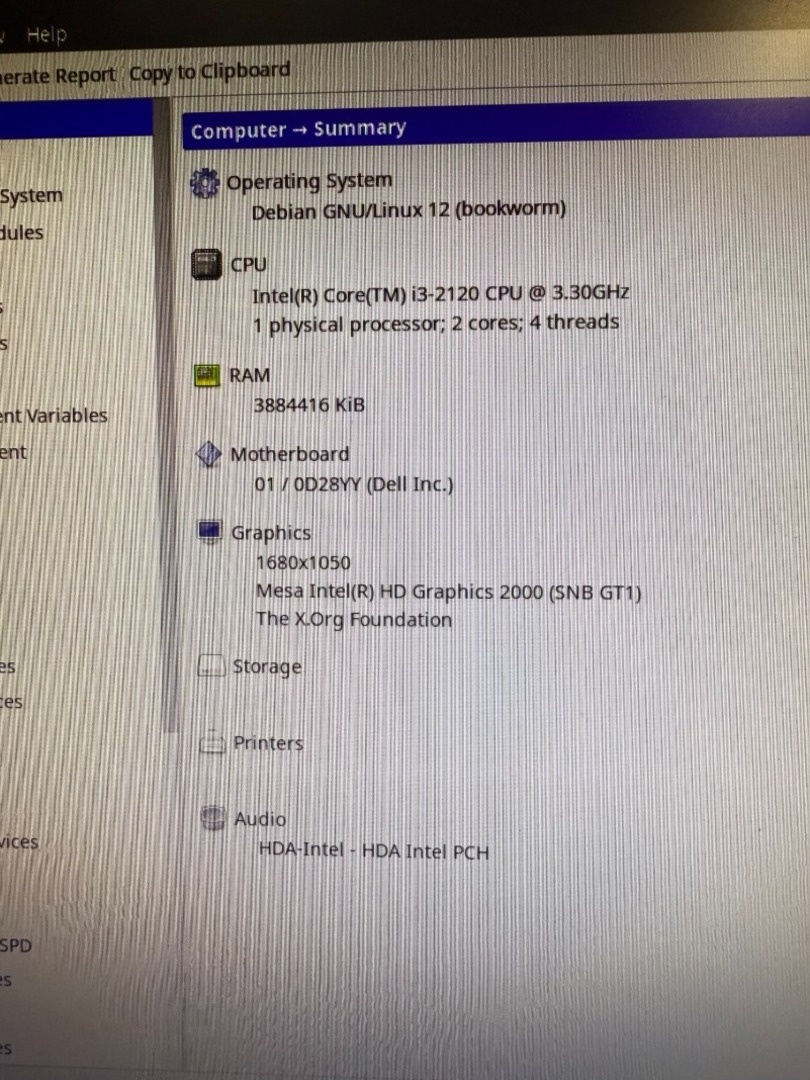 Počítač Dell OptiPlex 790 – i3-2120 / LINUX MX / 4GB / 250HD - 7