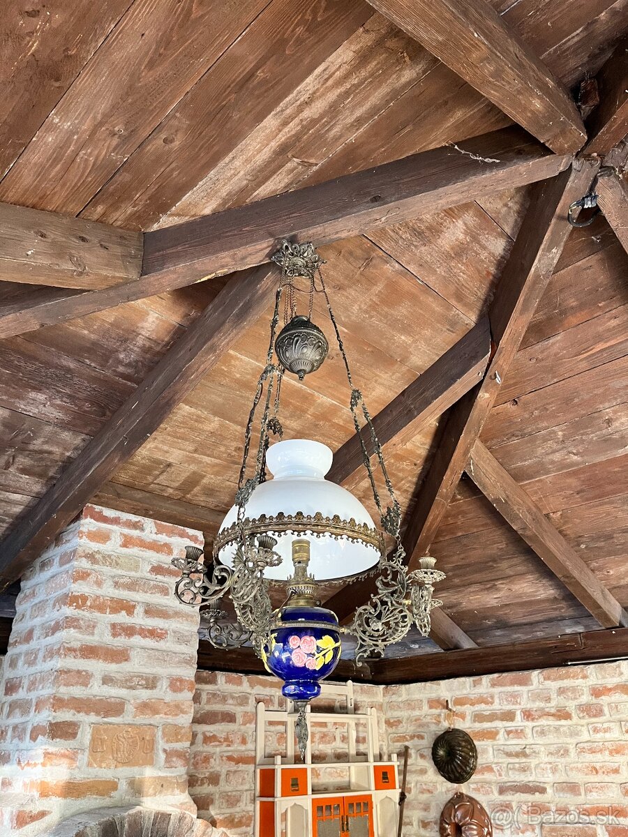 Starožitná petrolejová lampa - 7