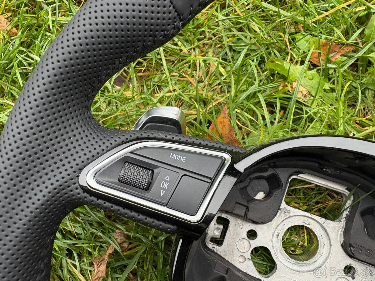 VOLANT AUDI KOŽENÝ PERFOROVANY CIERNE SITIE ZKOSENY - 7