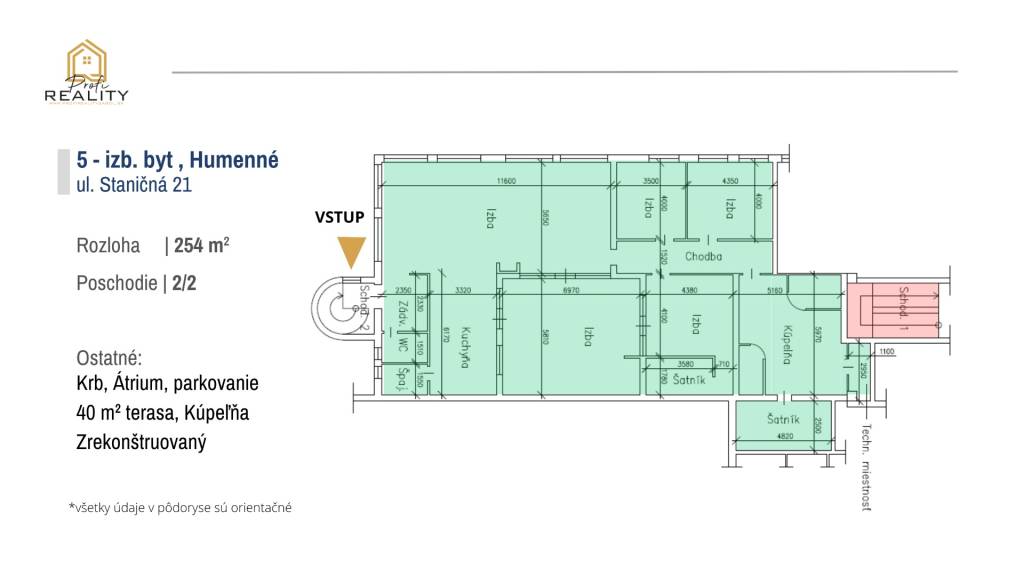 NOVÁ CENA | 5i BYT 254 m² | 40 m² Terasa | EXKL. BÝVANIE HUM - 7