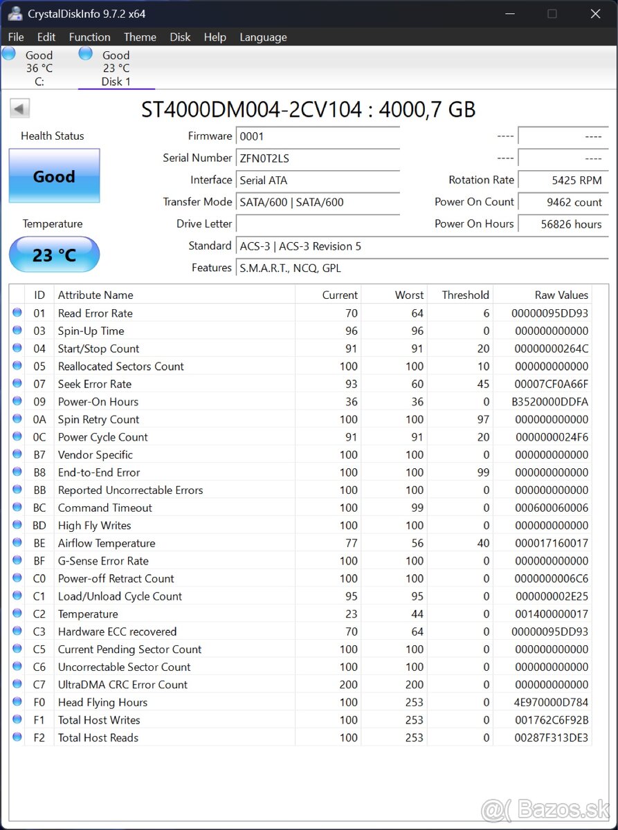 Predám pevne disky Seagate a Wester Digital - 7