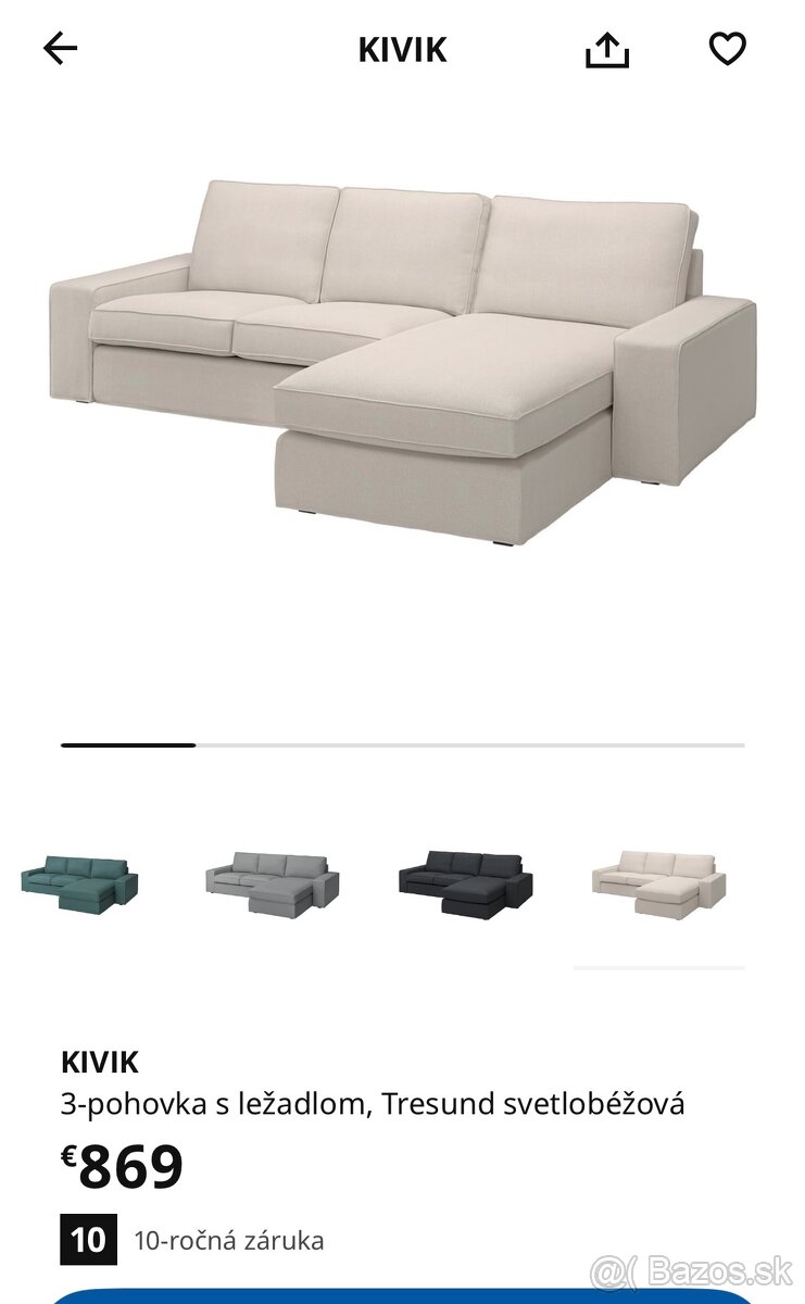 Predam IKEA Kivik trojsedacka / roh - 7